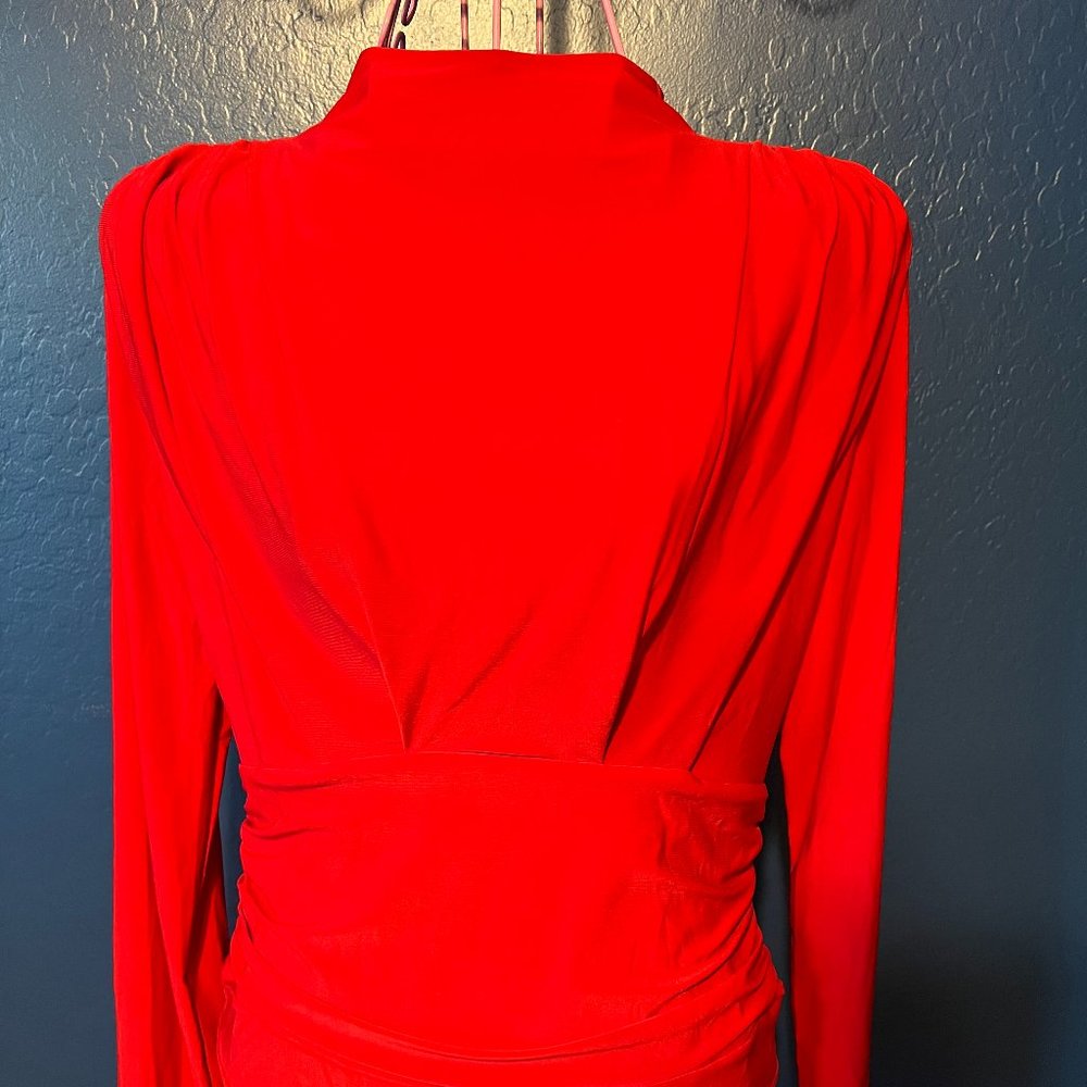 FashionNOVA Long Sleeve Red Bodysuit